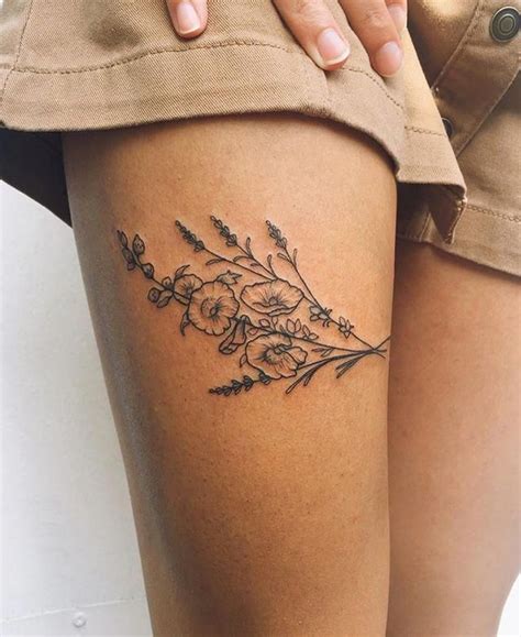 back of the thigh tattoos for females|inner thigh tattoos for females.